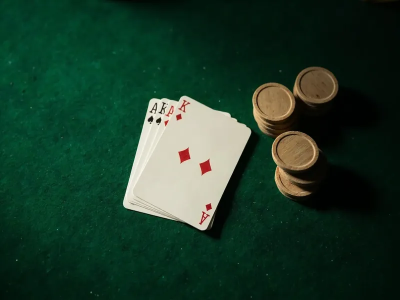 Detail of an impure run with a joker substituting for a missing rank