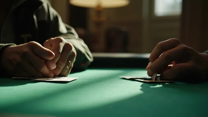 Annotated rummy meld teaching table with four callouts over a felt surface
